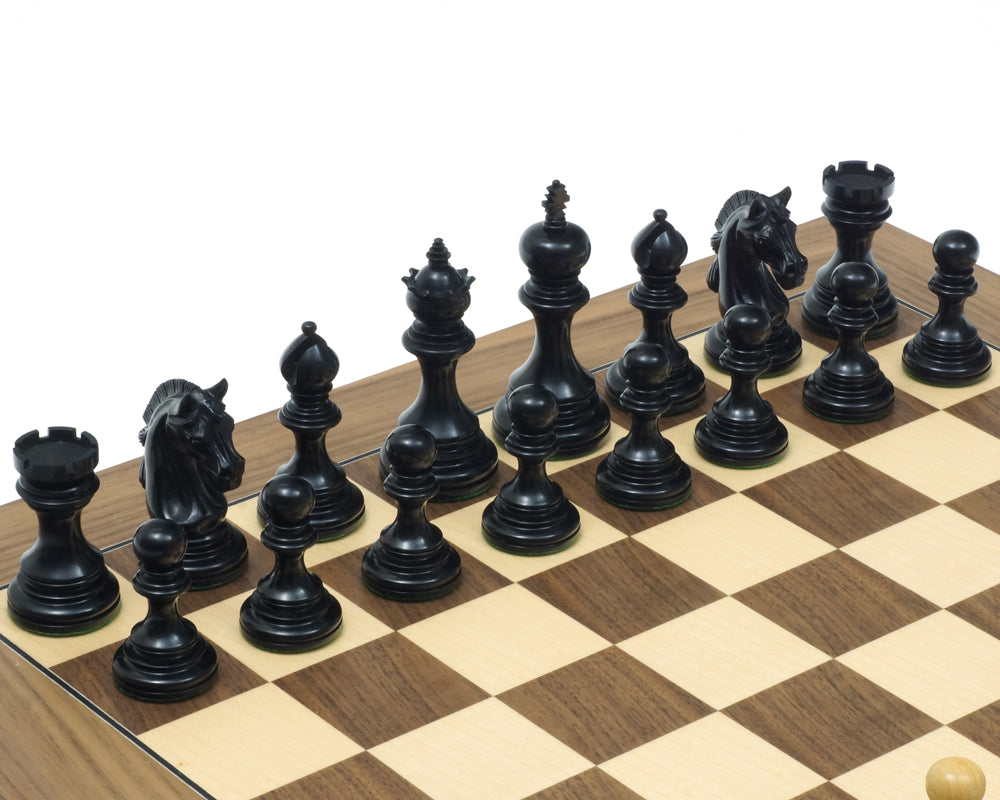Le jeu d'échecs de luxe Garvi en ébène et noyer