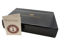 Italfama — Jeu de backgammon pliant en similicuir noir et orange