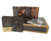 Le Coffret de Backgammon de Luxe Manopoulos en Loupe de Noyer et Wengé avec Gobelets de Luxe