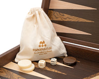 Jeu de Backgammon Manopoulos en wengé et loupe de noyer