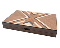 Italfama Jeu de backgammon pliant en bois avec sac de protection