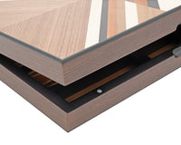 Italfama Jeu de backgammon pliant en bois avec sac de protection