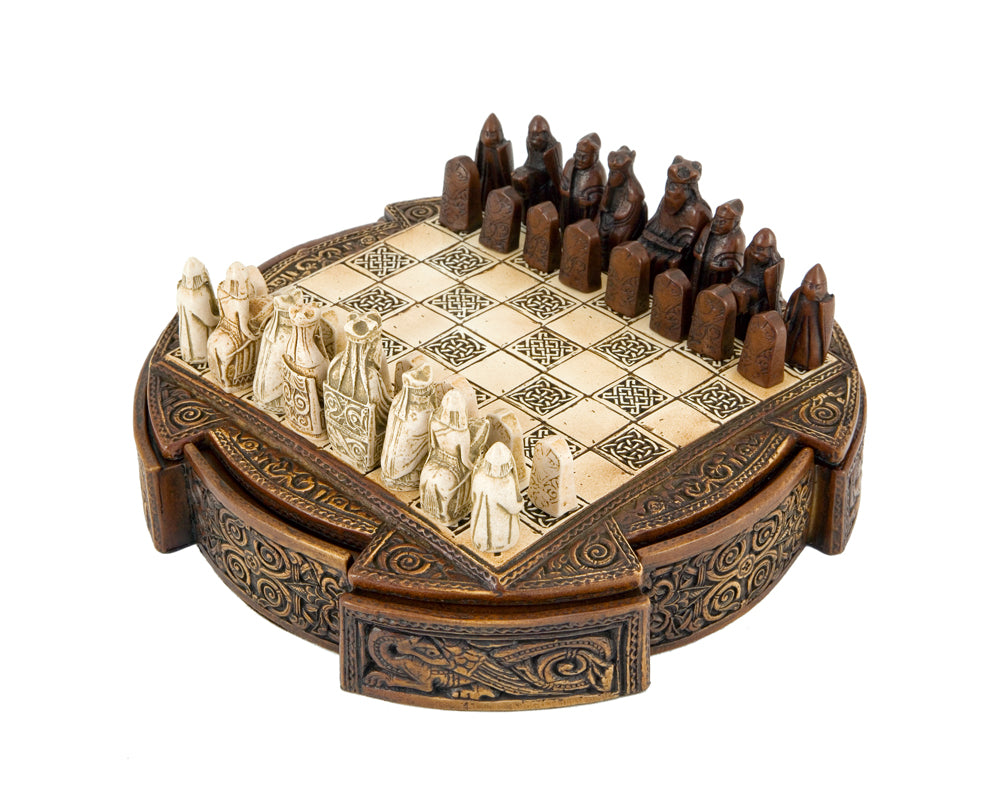 Jeu d'échecs Île de Lewis compact celtique 22,9 cm
