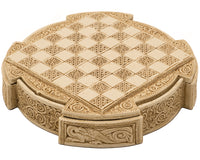 Jeu d'échecs celtique compact « Île de Lewis » 22,9 cm, couleur ivoire