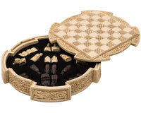 Jeu d'échecs celtique compact « Île de Lewis » 22,9 cm, couleur ivoire