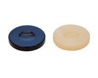 Pions de backgammon de luxe bleu et ivoire 36 mm