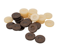 Pions de Backgammon Deluxe Marron et Ivoire 36 mm