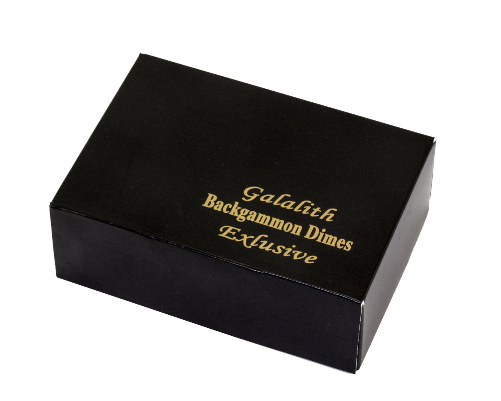 Galalith Luxury Backgammon Stones Olive Green & Ivory 36mm