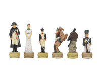 Pièces d’échecs thématiques « Napoléon contre les Russes », peintes à la main par Italfama