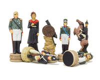 Pièces d’échecs thématiques « Napoléon contre les Russes », peintes à la main par Italfama