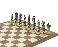 Pièces d’échecs thématiques « Napoléon contre les Russes », peintes à la main par Italfama