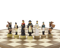 Pièces d’échecs thématiques « Napoléon contre les Russes », peintes à la main par Italfama