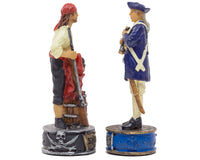 Pièces d’échecs à thème Pirates vs Marine, peintes à la main par Italfama
