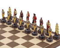 Pièces d’échecs à thème Pirates vs Marine, peintes à la main par Italfama