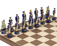 Pièces d’échecs à thème Pirates vs Marine, peintes à la main par Italfama