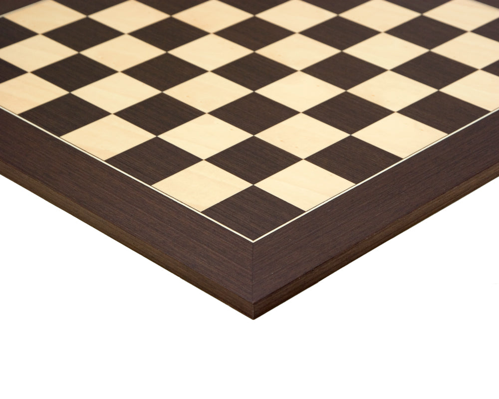 21.7 Inch Wenge and Maple Deluxe Chess Board (échiquier de luxe en érable et wengé)