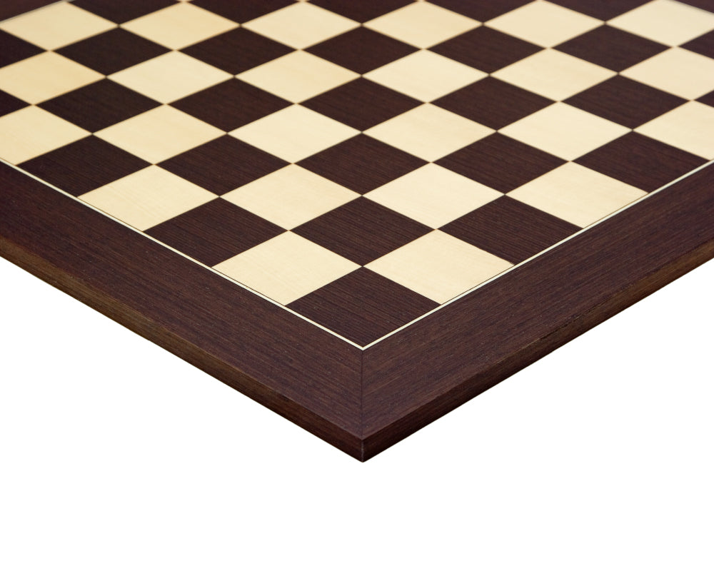 23.6 Inch Wenge and Maple Deluxe Chess Board (échiquier de luxe en érable et wengé)