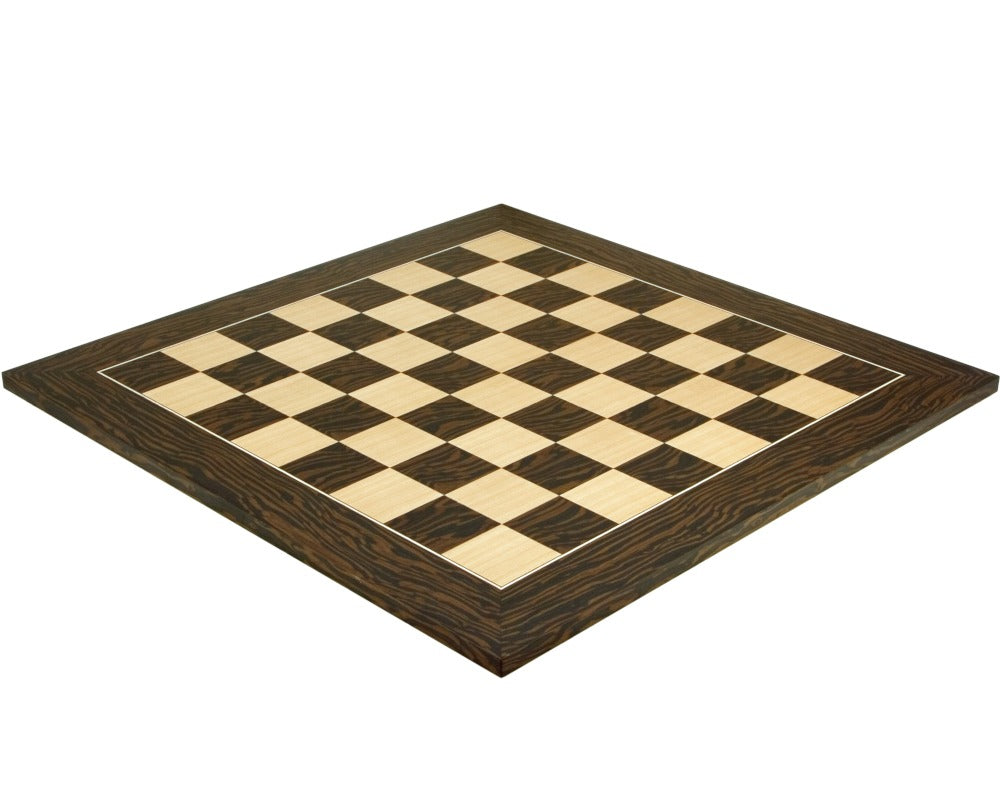 21.7 Inch Tiger Ebony and Maple Deluxe Chess Board (Échiquier de luxe en ébène et érable)