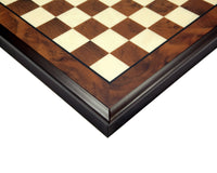 Coffret de rangement pour pièces d’échecs de 43 cm, en noyer et érable, avec couvercle amovible
