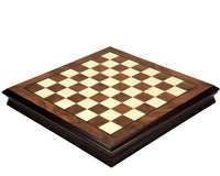 Coffret de rangement pour pièces d’échecs de 43 cm, en noyer et érable, avec couvercle amovible