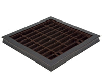 Coffret de rangement pour pièces d’échecs de 43 cm, en noyer et érable, avec couvercle amovible