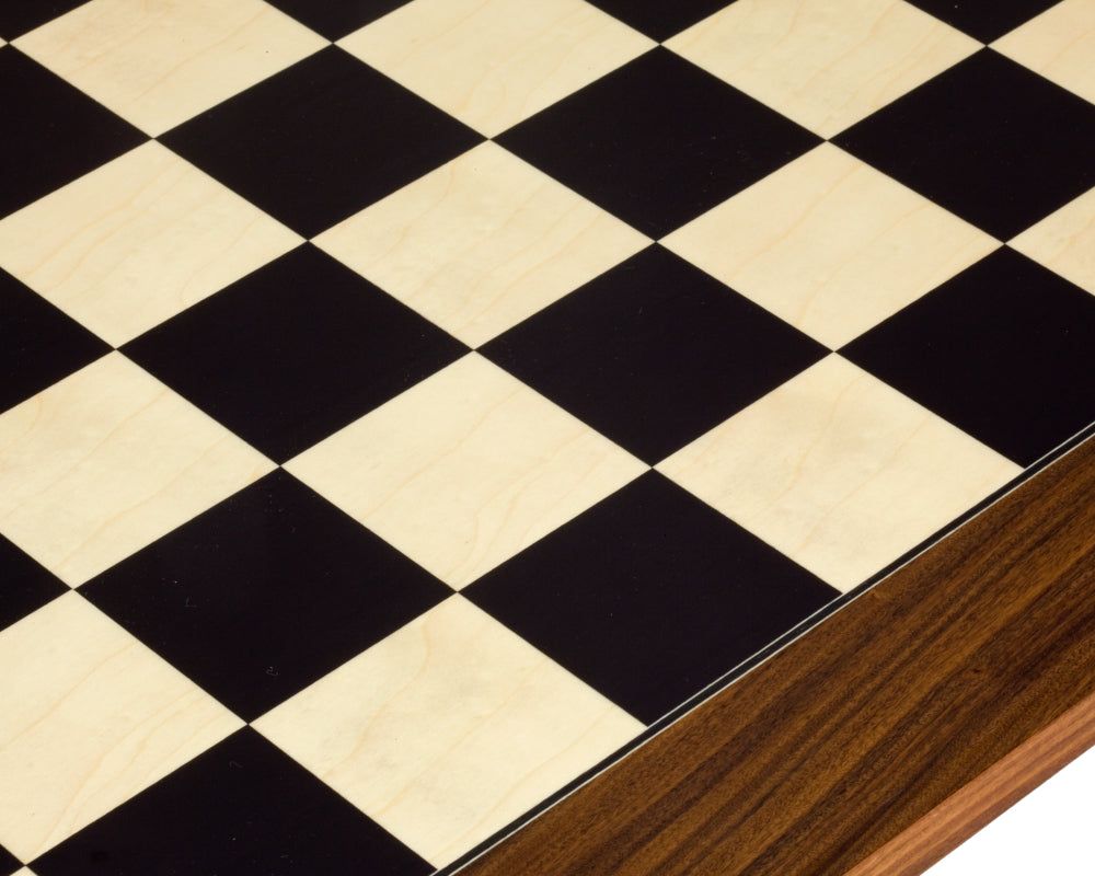 23.6 Inch Black Anegre and Palisander Deluxe Chess Board (échiquier de luxe)