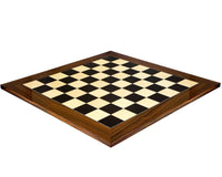 23.6 Inch Black Anegre and Palisander Deluxe Chess Board with High Gloss Finish and 2.36 Inch Playing Squares