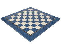 Échiquier laqué bleu de luxe en érable — 50 cm
