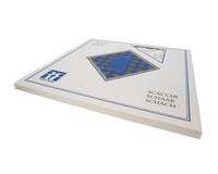 Échiquier laqué bleu de luxe en érable — 50 cm
