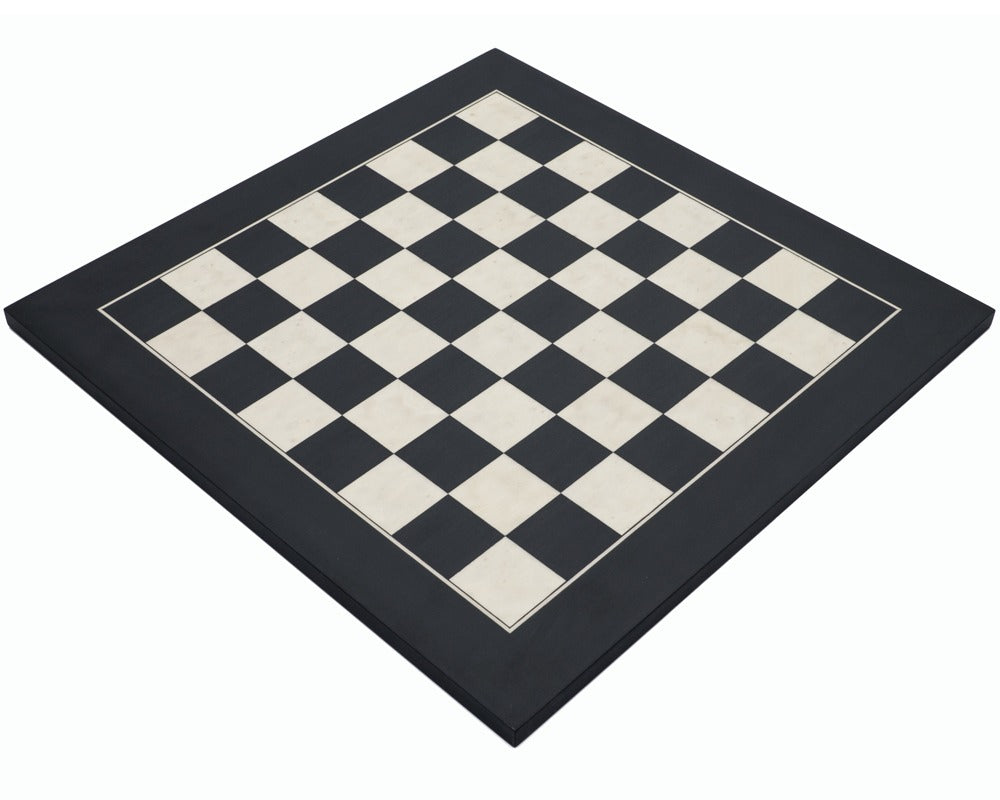 Deluxe Black and Erable 15.75-inch chess board with elegant black and white squares.