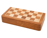 Jeu d’échecs de voyage pliant, magnétique, en bois massif — 30 cm, de luxe
