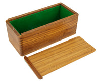 Coffret de rangement pour pièces d’échecs en sheesham de 28 cm avec couvercle coulissant
