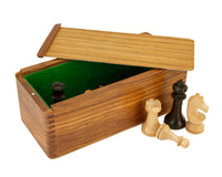 Coffret de rangement pour pièces d’échecs en sheesham de 28 cm avec couvercle coulissant