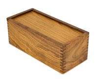Coffret de rangement pour pièces d’échecs en sheesham de 28 cm avec couvercle coulissant