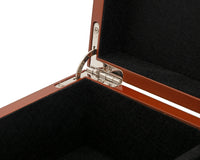 Coffret de rangement pour pièces d’échecs en bois de racine (loupe) avec couvercle à charnières - Petit