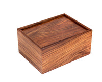 Coffret de rangement en bois pour pièces d’échecs à couvercle coulissant - grand