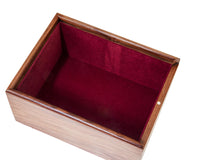 Coffret de rangement en bois pour pièces d’échecs à couvercle coulissant - grand