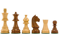 Down Head Knight Sheesham Staunton Chess Pieces â€“ 3 Inch, Weighted and Felted, Suitable for 15 or 16 Inch Boards, Hand Crafted