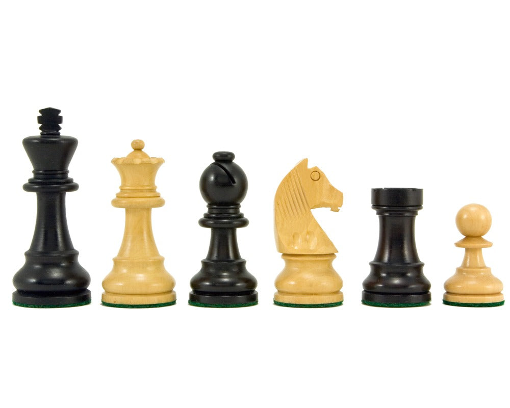 Cavalier à tête basse Ebonised Staunton Chess Pieces 3 Inches