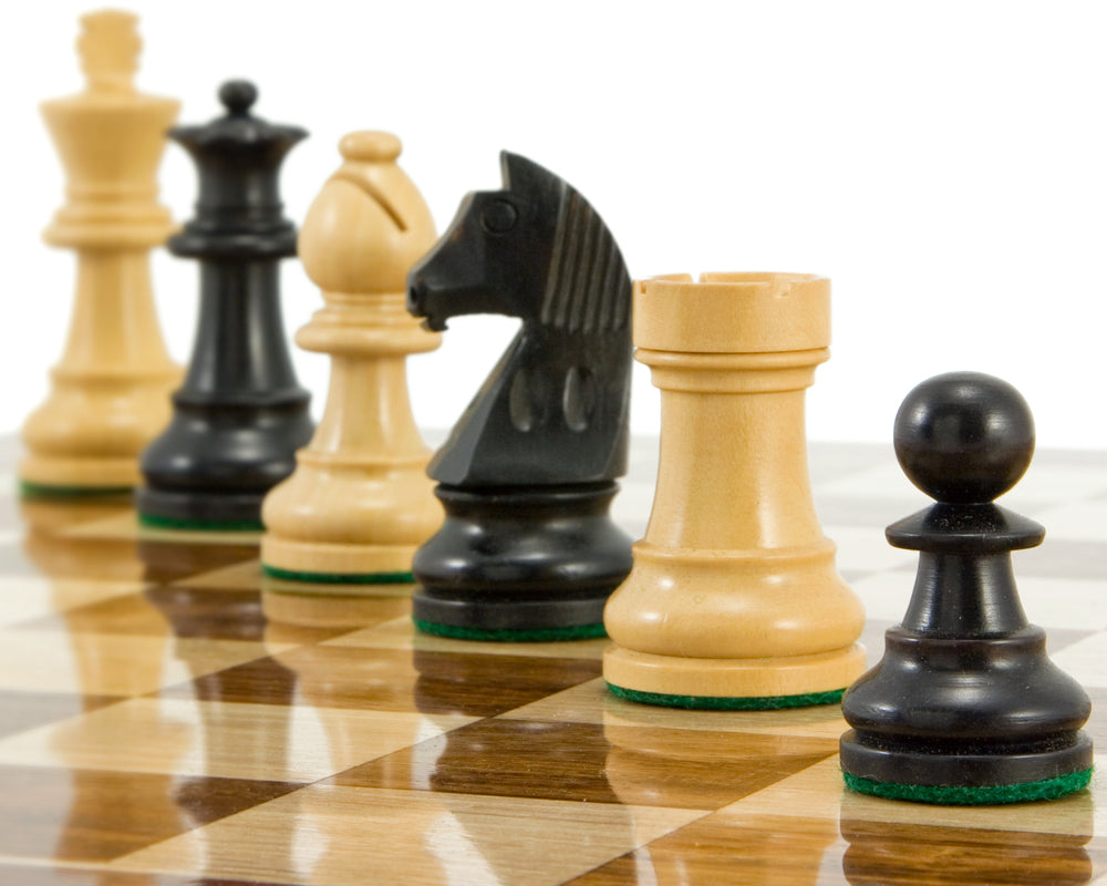 Cavalier à tête basse Pièces d'échecs Staunton ébonisées 2.5 Inches