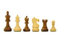 Pièces d’échecs Staunton Fierce Knight Sheesham - 7,6 cm - Comprend un coffret de rangement pour pièces d’échecs en bois foncé