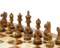 Pièces d’échecs Staunton Fierce Knight Sheesham - 7,6 cm - Comprend un coffret de rangement pour pièces d’échecs en bois foncé