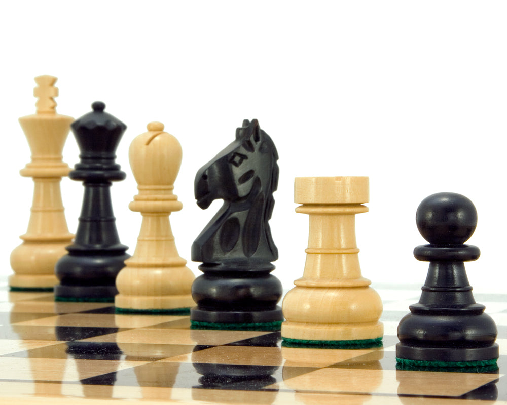 Pièces d'échecs en buis ébonisé Emerald Series 3.25 Inches