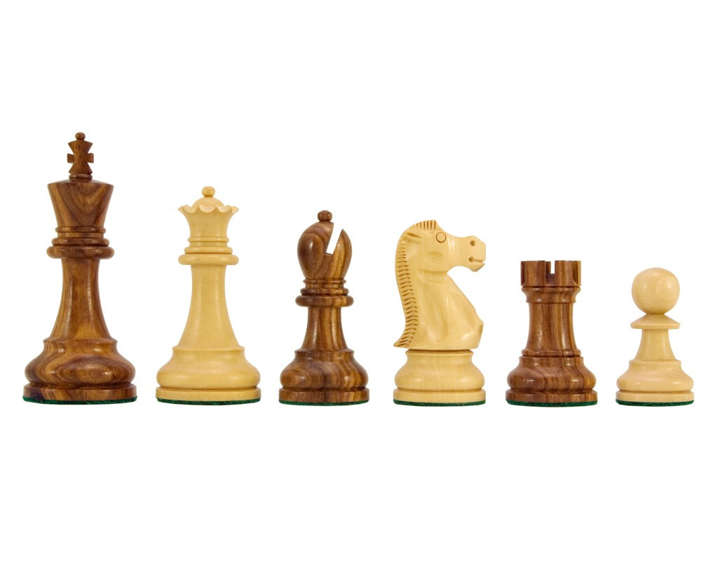 Pièces d'échecs Jacob Knight Golden Rosewood Staunton 3.75 Inches