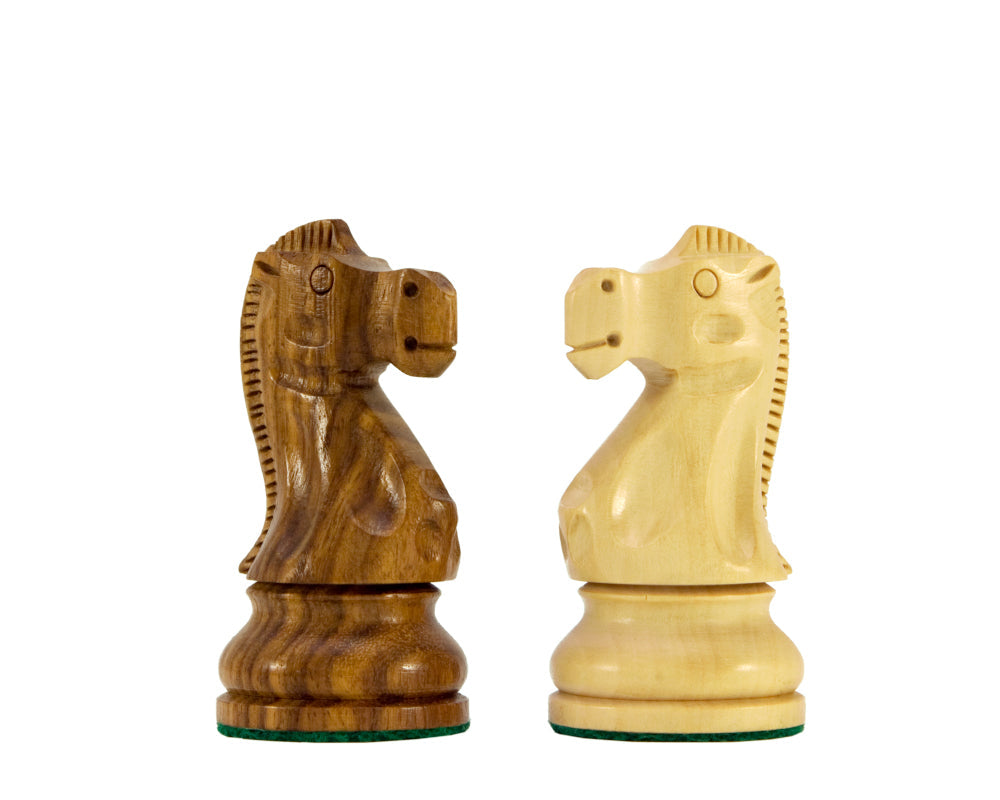 Pièces d'échecs Jacob Knight Golden Rosewood Staunton 3.75 Inches