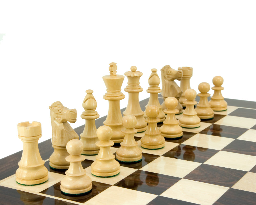 Pièces d'échecs Staunton en bois de rose de la série French Knight 3.25 Inches
