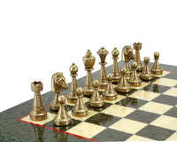 Série Finnesburg — Pièces d’échecs en laiton et nickel — 7,6 cm