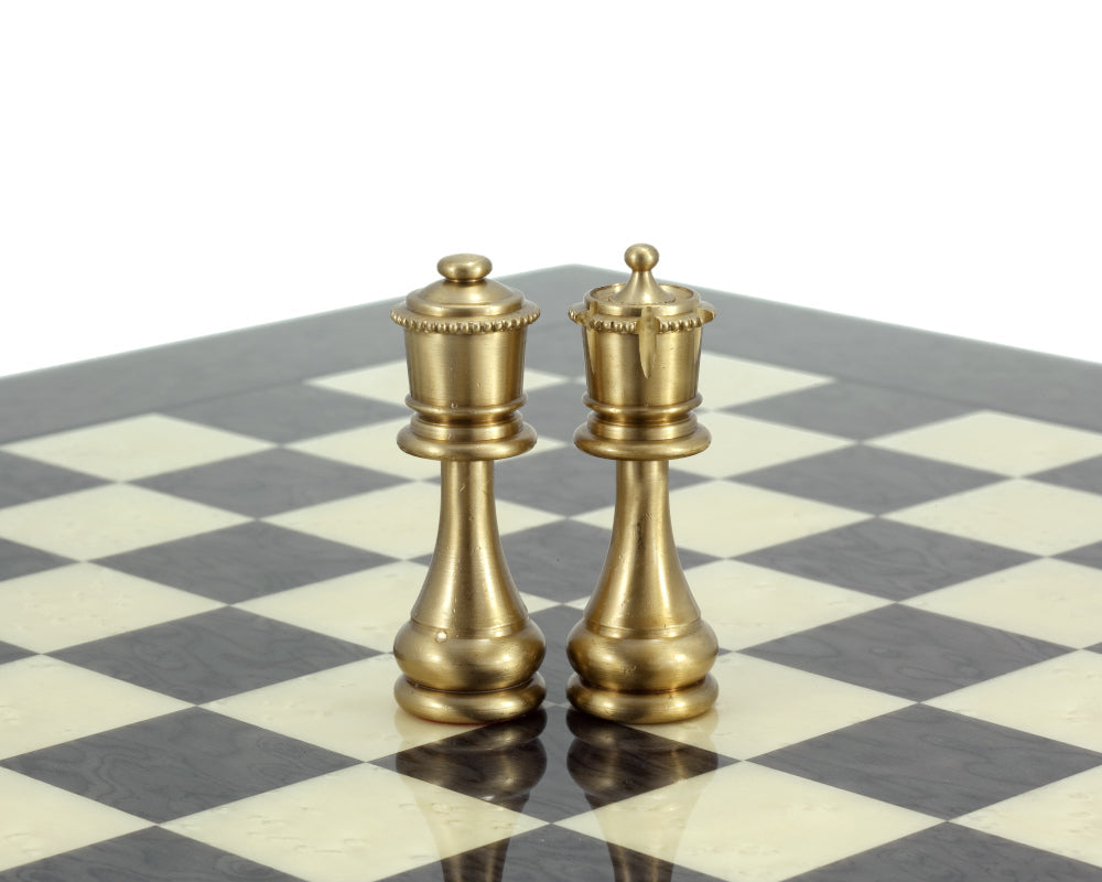 Pièces d'échecs en laiton et nickel de la série Verona 2.75 pouces