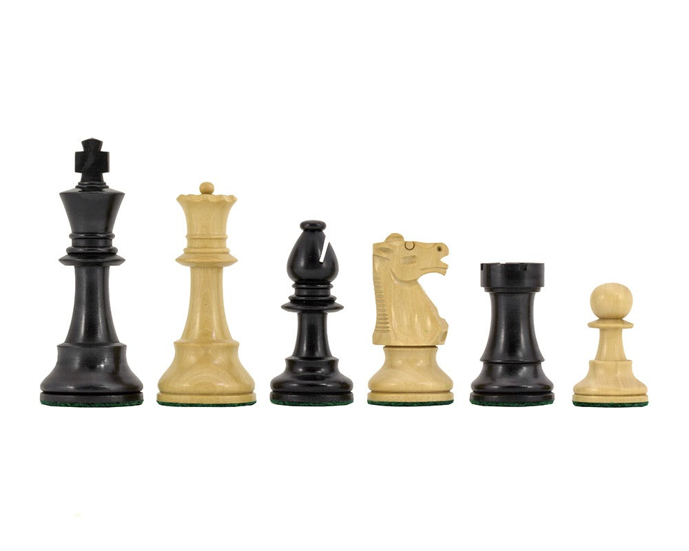 Pièces d'échecs ébonisées de la série Conquest 4 pouces