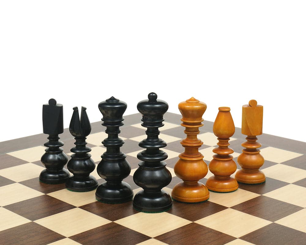 Calvert Series Antique Reproduction Chessmen on Chessboard